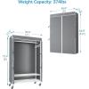 imageVIPEK R3C Rolling Clothes Rack with Cover Portable Closet for Hanging Clothes Heavy Duty Garment Rack Freestanding Clothing Racks with Wheelsampamp Hanging Rod Black Closet Racks with Black CoverWhite Rack with Gray Cover
