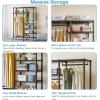 imageVIPEK R4 Garment Racks Heavy Duty Clothes Rack 620lb Capacity Metal Frame Rolling Lockable Wheels ampamp 6 Tiers Adjustable Height Shelves ampamp Hanger Rods Sturdy Wardrobe Closet for Home Storage BlackBlack