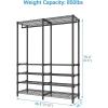 imageVIPEK S2i Freestanding Shoe Rack  Tall Shoe Rack for Closet Boot Organizer for Entryway Large Shoe Organizer Storage Heavy Duty Metal Shoe Shelf and Coat Rack Black