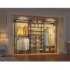 imageVIPEK S3 Clothes Rack with Dimmable LED Lights Freestanding Heavy Duty Clothes Rack for Hanging Clothes with 3000K Warm White Light Black Wardrobe Closet Organizer and Storage