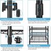 imageVIPEK S3 Heavy Duty Garment Rack Freestanding Clothes Rack Closet Storage Organizer Large Wardrobe with 6Tier Shoe Rack Hanging Rod Adjustable Shelf 689quot L x 157quot W x 764quot H BlackBlack Rack With Black Cover