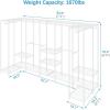 imageVIPEK U70 Extra Large Heavy Duty Clothes Rack Freestanding Portable Closet for Bedroom Storage Wardrobe Closet Organizer Wire Clothing Rack for Hanging Clothes Load 1670lbs BlackWhite