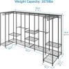 imageVIPEK U70 Extra Large Heavy Duty Clothes Rack Freestanding Portable Closet for Bedroom Storage Wardrobe Closet Organizer Wire Clothing Rack for Hanging Clothes Load 1670lbs BlackBlack