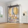 imageVIPEK V1 3 Tiers Wire Garment Racks Heavy Duty Clothes Racks for Hanging Clothes Portable Closet with Hanging Rod Adjustable Shelves Clothing Rack Freestanding Wardrobe Max Load 400LBS BlackBlack