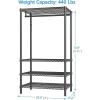 imageVIPEK V1 Wire Garment Rack 4 Tiers Heavy Duty Clothes Racks for Hanging Clothes Large Clothing Rack Freestanding Closet with Hanging Rod 354 L X 157 W X 709 H Max Load 500LBS BlackBlack