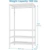 imageVIPEK V1 Wire Garment Rack 4 Tiers Heavy Duty Clothes Racks for Hanging Clothes Large Clothing Rack Freestanding Closet with Hanging Rod 354 L X 157 W X 709 H Max Load 500LBS BlackWhite