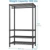 imageVIPEK V1 Wire Garment Rack 4 Tiers Heavy Duty Clothes Racks for Hanging Clothes Large Clothing Rack Freestanding Closet with Hanging Rod 354 L X 157 W X 709 H Max Load 500LBS BlackBlack