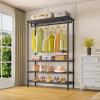 imageVIPEK V1 Wire Garment Rack 4 Tiers Heavy Duty Clothes Racks for Hanging Clothes Large Clothing Rack Freestanding Closet with Hanging Rod 354 L X 157 W X 709 H Max Load 500LBS BlackBlack