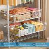imageVIPEK V10 Garment Rack Large Size Heavy Duty Clothes Rack with Hanging Rods Adjustable Shelves ampamp 2 Slid Storage Baskets Wire Clothing Rack 689quot W x 157quot D x 764quot H Max Load 920 LBS BlackWhite