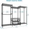 imageVIPEK V10i Medium Heavy Duty Clothes Rack Freestanding Coat Rack for Hanging Clothes Wardrobe Metal Clothing Rack with 2 Slid Storage Baskets 689quot L x 157quot W x 764quot H BlackBlack