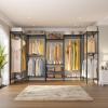 imageVIPEK V10i Medium Heavy Duty Clothes Rack Freestanding Coat Rack for Hanging Clothes Wardrobe Metal Clothing Rack with 2 Slid Storage Baskets 689quot L x 157quot W x 764quot H BlackBlack