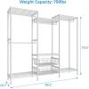imageVIPEK V10i Medium Heavy Duty Clothes Rack Freestanding Coat Rack for Hanging Clothes Wardrobe Metal Clothing Rack with 2 Slid Storage Baskets 689quot L x 157quot W x 764quot H BlackWhite