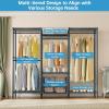 imageVIPEK V10i Medium Heavy Duty Clothes Rack Freestanding Coat Rack for Hanging Clothes Wardrobe Metal Clothing Rack with 2 Slid Storage Baskets 689quot L x 157quot W x 764quot H BlackBlack