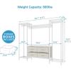 imageVIPEK V20 Wire Garment Rack Heavy Duty Clothes Rack Metal Clothing Rack with 6 Shelves 3 Hang Rods ampamp 4 Fabric Drawers Compact Wardrobe Closet 567quot L x 146quot W x 709quot H BlackWhite