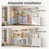 imageVIPEK V2S Heavy Duty Clothes Rack Portable Metal Clothing Racks with 4 Tiers Adjustable Wire Shelving ampamp 3 Hanging Rods Freestanding Wardrobe Portable Closet Rack Max Load 800LBS BlackWhite