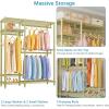 imageVIPEK V2S Heavy Duty Clothes Rack Portable Metal Clothing Racks with 4 Tiers Adjustable Wire Shelving ampamp 3 Hanging Rods Freestanding Wardrobe Portable Closet Rack Max Load 800LBS BlackGold
