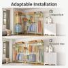 imageVIPEK V2S Heavy Duty Clothes Rack Portable Metal Clothing Racks with 4 Tiers Adjustable Wire Shelving ampamp 3 Hanging Rods Freestanding Wardrobe Portable Closet Rack Max Load 800LBS BlackGold