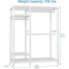 imageVIPEK V2S Heavy Duty Clothes Rack Portable Metal Clothing Racks with 4 Tiers Adjustable Wire Shelving ampamp 3 Hanging Rods Freestanding Wardrobe Portable Closet Rack Max Load 800LBS BlackWhite