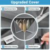 imageVIPEK V2SC Heavy Duty Clothes Rack with Upgraded Polyester Cover Metal Portable Closet with Adjustable Shelves ampamp Hanging Rods Freestanding Wardrobe Closet for Bedroom Max Load 800LBSBlack Rack With Grey Cover