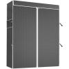 imageVIPEK V2SC Heavy Duty Clothes Rack with Upgraded Polyester Cover Metal Portable Closet with Adjustable Shelves ampamp Hanging Rods Freestanding Wardrobe Closet for Bedroom Max Load 800LBSBlack Rack With Black Cover