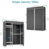 imageVIPEK V2SC Heavy Duty Clothes Rack with Upgraded Polyester Cover Metal Portable Closet with Adjustable Shelves ampamp Hanging Rods Freestanding Wardrobe Closet for Bedroom Max Load 800LBSWhite Rack with Black Cover