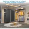 imageVIPEK V2SC Heavy Duty Clothes Rack with Upgraded Polyester Cover Metal Portable Closet with Adjustable Shelves ampamp Hanging Rods Freestanding Wardrobe Closet for Bedroom Max Load 800LBSBlack Rack With Black Cover