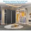 imageVIPEK V2SC Heavy Duty Clothes Rack with Upgraded Polyester Cover Metal Portable Closet with Adjustable Shelves ampamp Hanging Rods Freestanding Wardrobe Closet for Bedroom Max Load 800LBSWhite Rack with Black Cover