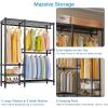 imageVIPEK V2i Garment Rack for Hanging Clothes Portable Closet System with 4 Adjustable Shelves ampamp 2 Hanging Rods Heavy Duty Metal Clothes Rack Freestanding Wardrobe Closet Rack Max Load 700lbsBlack
