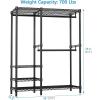 imageVIPEK V2i Garment Rack for Hanging Clothes Portable Closet System with 4 Adjustable Shelves ampamp 2 Hanging Rods Heavy Duty Metal Clothes Rack Freestanding Wardrobe Closet Rack Max Load 700lbsBlack