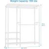 imageVIPEK V2i Garment Rack for Hanging Clothes Portable Closet System with 4 Adjustable Shelves ampamp 2 Hanging Rods Heavy Duty Metal Clothes Rack Freestanding Wardrobe Closet Rack Max Load 700lbsWhite
