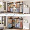 imageVIPEK V2i Garment Rack for Hanging Clothes Portable Closet System with 4 Adjustable Shelves ampamp 2 Hanging Rods Heavy Duty Metal Clothes Rack Freestanding Wardrobe Closet Rack Max Load 700lbsBlack