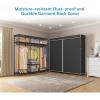 imageVIPEK V30 Heavy Duty Clothes Rack with 7 Adjustable Shelves ampamp 2 Hang Rods Portable Closet Metal Clothing Rack Freestanding Wardrobe Closet for Hanging Clothes Max Load 870lbsBlack Rack With Black Cover