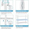 imageVIPEK V30 Heavy Duty Clothes Rack with 7 Adjustable Shelves ampamp 2 Hang Rods Portable Closet Metal Clothing Rack Freestanding Wardrobe Closet for Hanging Clothes Max Load 870lbsWhite Rack With Black Cover