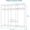 imageVIPEK V30 Heavy Duty Clothes Rack with 7 Adjustable Shelves ampamp 2 Hang Rods Portable Closet Metal Clothing Rack Freestanding Wardrobe Closet for Hanging Clothes Max Load 870lbsWhite