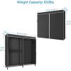 imageVIPEK V4 Heavy Duty Clothing Rack for Hanging Clothes 810lbs Load Capacity Double Rod Garment Rack with Adjustable Shelves ampamp Side Hooks Metal Wardrobe Closet System Easy to Assemble BlackBlack Rack with Black Cover