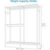 imageVIPEK V4 Heavy Duty Clothing Rack for Hanging Clothes 810lbs Load Capacity Double Rod Garment Rack with Adjustable Shelves ampamp Side Hooks Metal Wardrobe Closet System Easy to Assemble BlackWhite