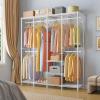imageVIPEK V40 Wire Garment Rack Heavy Duty Clothes Rack for Hanging Clothes MultiFunctional Bedroom Clothing Rack Freestanding Closet Wardrobe Rack Max Load 1110lbs BlackWhite