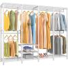 imageVIPEK V40 Wire Garment Rack Heavy Duty Clothes Rack for Hanging Clothes MultiFunctional Bedroom Clothing Rack Freestanding Closet Wardrobe Rack Max Load 1110lbs BlackWhite