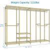 imageVIPEK V40 Wire Garment Rack Heavy Duty Clothes Rack for Hanging Clothes MultiFunctional Bedroom Clothing Rack Freestanding Closet Wardrobe Rack Max Load 1110lbs BlackGold