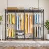 imageVIPEK V40 Wire Garment Rack Heavy Duty Clothes Rack for Hanging Clothes MultiFunctional Bedroom Clothing Rack Freestanding Closet Wardrobe Rack Max Load 1110lbs BlackBlack