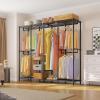 imageVIPEK V40 Wire Garment Rack Heavy Duty Clothes Rack for Hanging Clothes MultiFunctional Bedroom Clothing Rack Freestanding Closet Wardrobe Rack Max Load 1110lbs BlackBlack