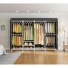 imageVIPEK V40C Covered Clothes Rack Heavy Duty Clothing Rack with Cover Custom Freestanding Closet Portable Wardrobe Closet for Bedroom Large Black Coset Rack with Black Oxford Fabric CoverWhite Rack With Black Cover