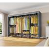 imageVIPEK V40C Covered Clothes Rack Heavy Duty Clothing Rack with Cover Custom Freestanding Closet Portable Wardrobe Closet for Bedroom Large Black Coset Rack with Black Oxford Fabric CoverBlack Rack With Grey Cover