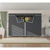 imageVIPEK V40C Covered Clothes Rack Heavy Duty Clothing Rack with Cover Custom Freestanding Closet Portable Wardrobe Closet for Bedroom Large Black Coset Rack with Black Oxford Fabric CoverBlack Rack With Black Cover