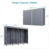 imageVIPEK V40C Covered Clothes Rack Heavy Duty Clothing Rack with Cover Custom Freestanding Closet Portable Wardrobe Closet for Bedroom Large Black Coset Rack with Black Oxford Fabric CoverBlack Rack With Grey Cover