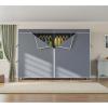 imageVIPEK V40C Covered Clothes Rack Heavy Duty Clothing Rack with Cover Custom Freestanding Closet Portable Wardrobe Closet for Bedroom Large Black Coset Rack with Black Oxford Fabric CoverBlack Rack With Grey Cover
