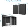 imageVIPEK V40C Covered Clothes Rack Heavy Duty Clothing Rack with Cover Custom Freestanding Closet Portable Wardrobe Closet for Bedroom Large Black Coset Rack with Black Oxford Fabric CoverWhite Rack With Black Cover