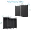 imageVIPEK V40C Covered Clothes Rack Heavy Duty Clothing Rack with Cover Custom Freestanding Closet Portable Wardrobe Closet for Bedroom Large Black Coset Rack with Black Oxford Fabric CoverBlack Rack With Black Cover