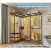 imageVIPEK V40L Clothes Rack with Dimmable LED Lights 3000K Warm White Heavy Duty Clothing Rack for Hanging Clothes Portable Closet Wardrobe Freestanding Closet Rack for Bedroom Max Load 890lbs BlackBlack Rack with Warm White Light