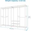 imageVIPEK V40L Clothes Rack with Dimmable LED Lights 3000K Warm White Heavy Duty Clothing Rack for Hanging Clothes Portable Closet Wardrobe Freestanding Closet Rack for Bedroom Max Load 890lbs BlackWhite Rack with Warm White Light